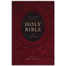1611 KJV with Apocrypha--soft leather-look, black