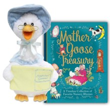Mother Goose Book & Plush Bundle (blue)